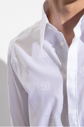 Dolce & Gabbana camouflage-print three-piece suit Monogrammed shirt