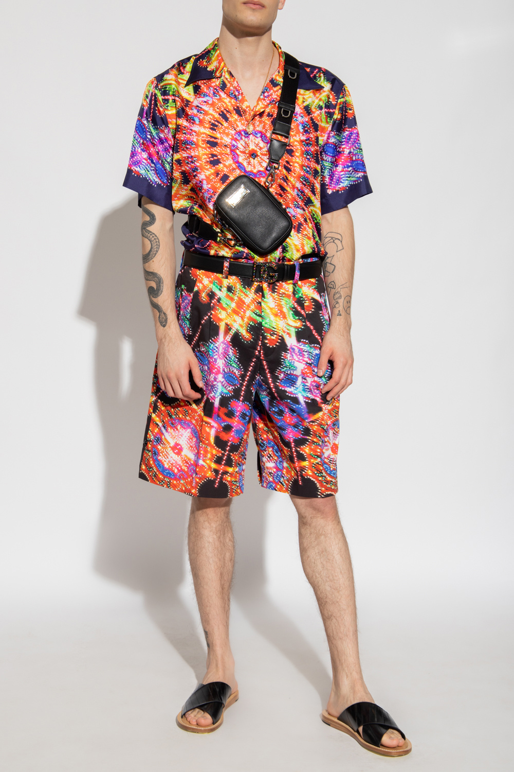 Dolce & Gabbana Silk shirt with short sleeves | Men's Clothing | Vitkac