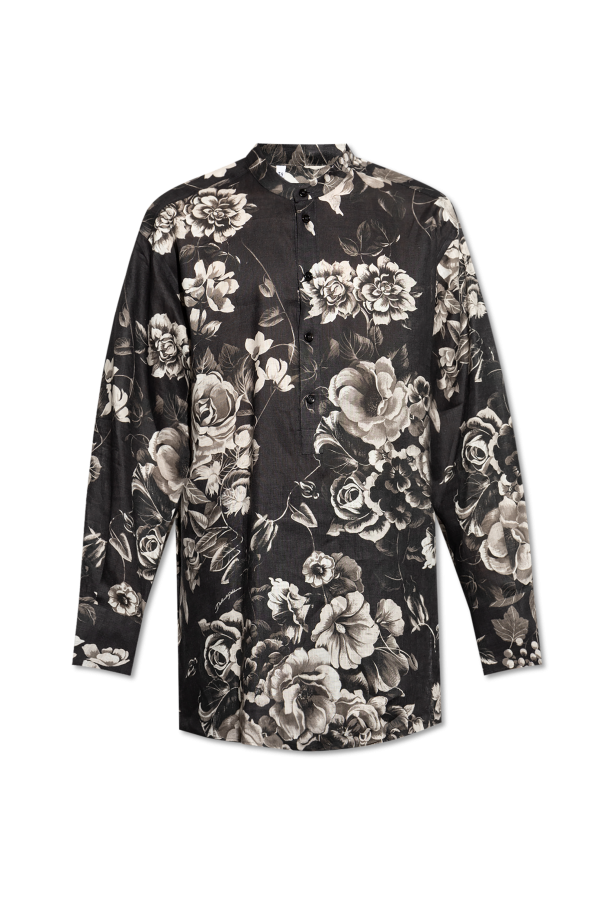 Linen shirt with floral pattern, zdjęcie 1 Linen shirt with floral pattern od Dolce & Gabbana