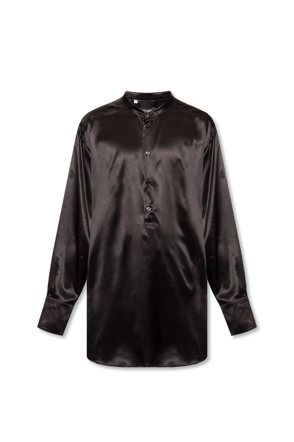 Dolce & Gabbana mit Schnürung Schwarz Silk shirt