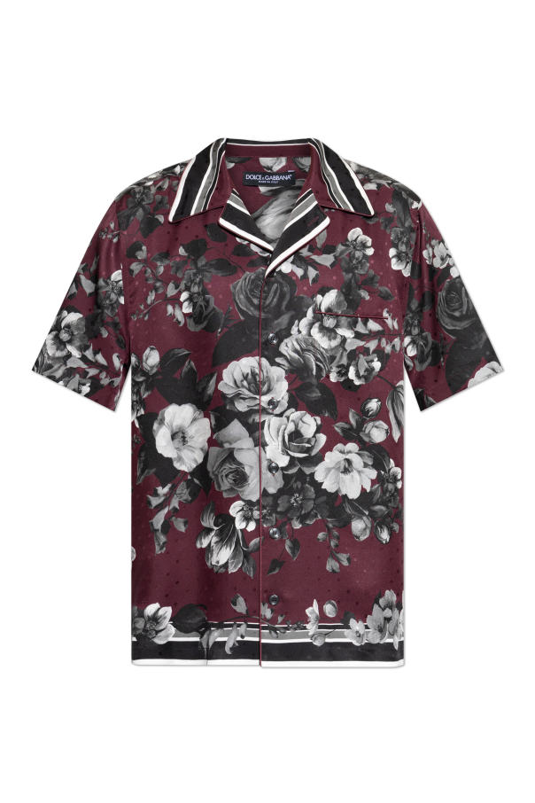 Silk shirt with floral motif od Dolce & Gabbana