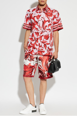 Shirt with "majolica" print od Dolce & Gabbana