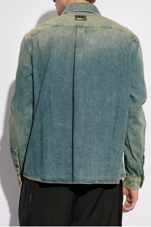 Dolce & Gabbana Denim shirt with shimmering appliqués