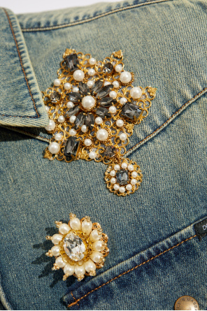 Dolce & Gabbana Denim shirt with shimmering appliqués