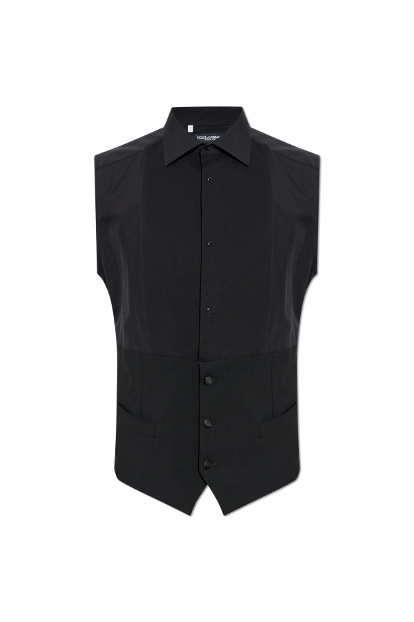 Dolce & Gabbana Sleeveless tuxedo shirt