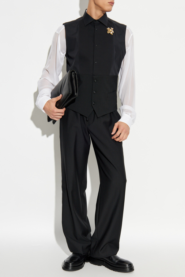 Dolce & Gabbana Sleeveless tuxedo shirt