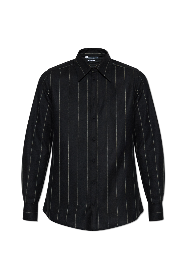 Wool shirt with striped pattern od Dolce & Gabbana