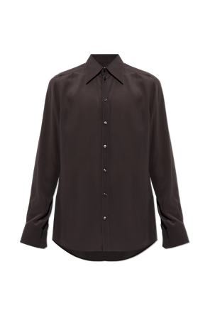 Silk shirt with collar