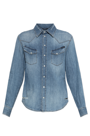 Camisa vaquera con efecto 'vintage'