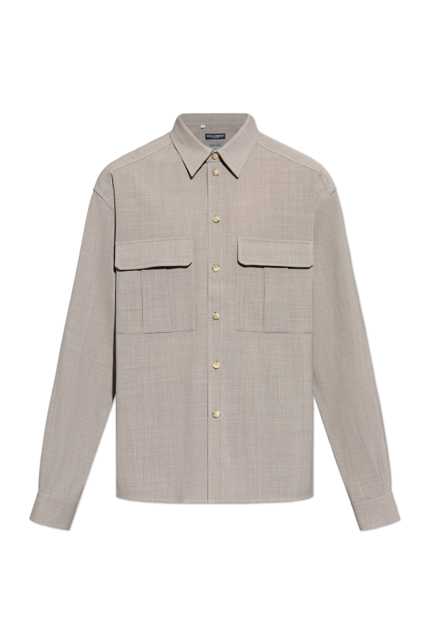 Wool shirt with pockets od Dolce & Gabbana