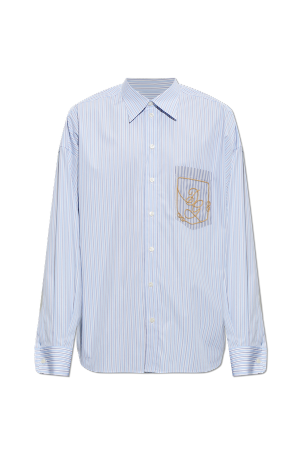 Cotton shirt with embroidered logo od Dolce & Gabbana