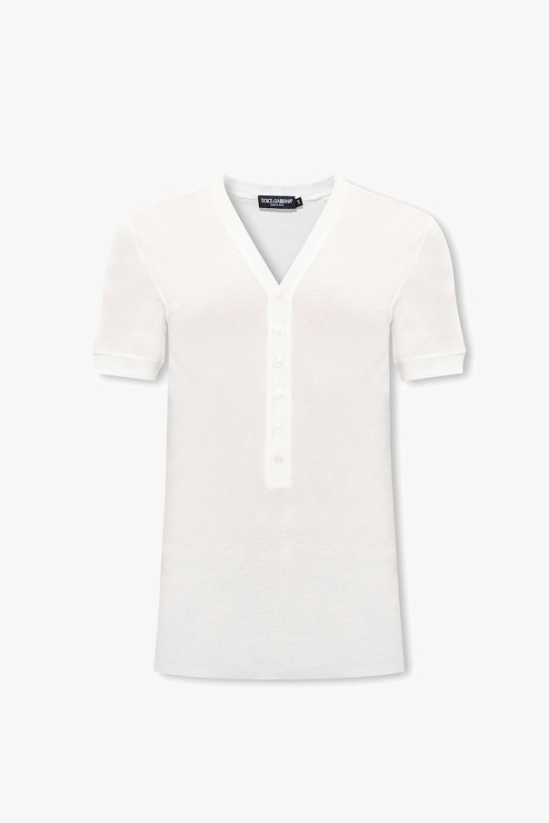 dolce Bianca & Gabbana Buttoned T-shirt