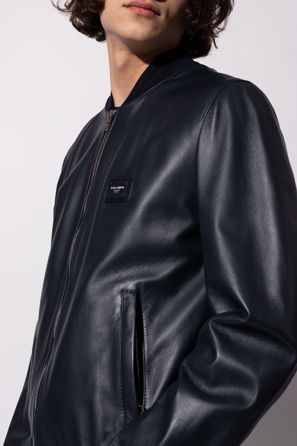 Dolce & Gabbana Leather Bomber Jacket