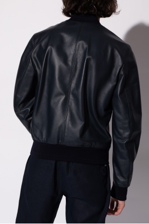 Dolce & Gabbana Bluse Leather bomber jacket