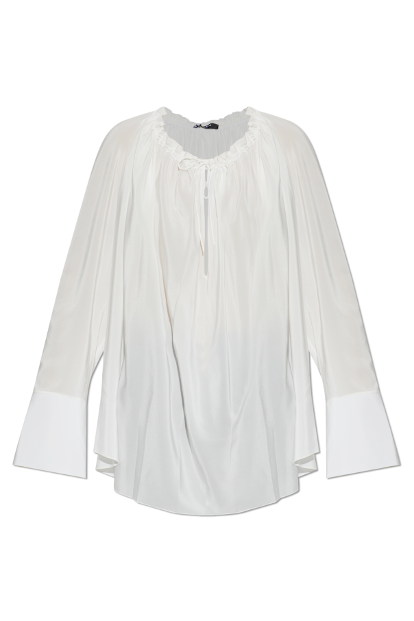 Loose-fit silk top od Balmain