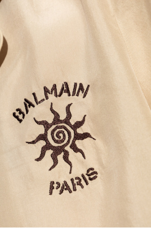 Balmain Jedwabna koszula z krótkimi rękawami