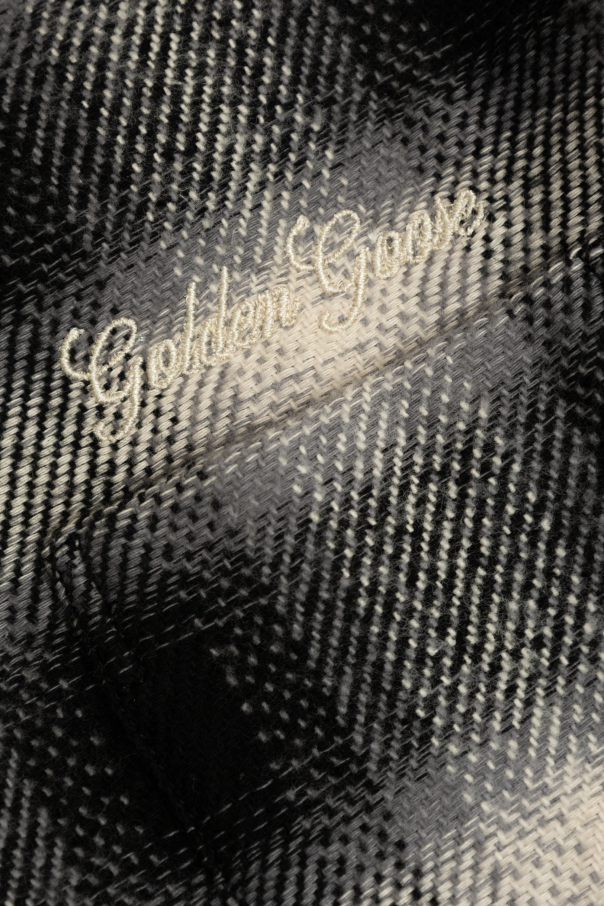 Golden Goose Kids Checked shirt with logo