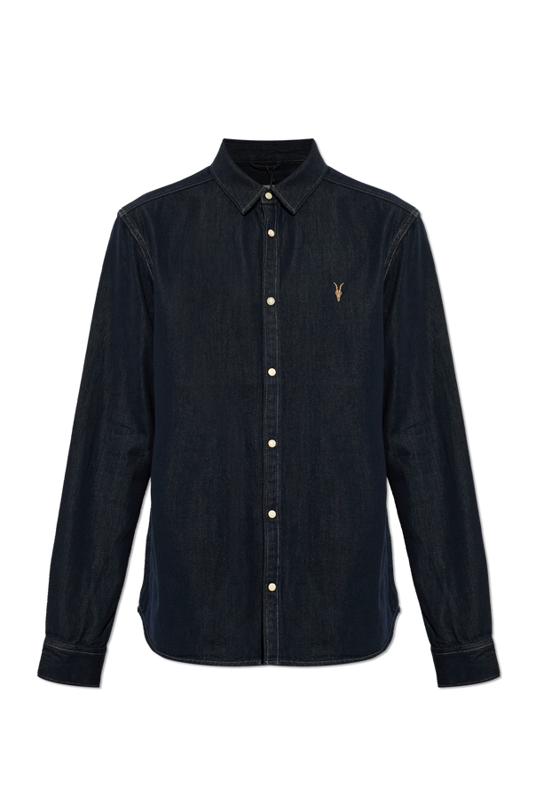 AllSaints Navy Denim Shirt ‘Gleason’ by AllSaints