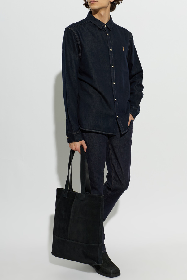 AllSaints Navy Denim Shirt ‘Gleason’ by AllSaints