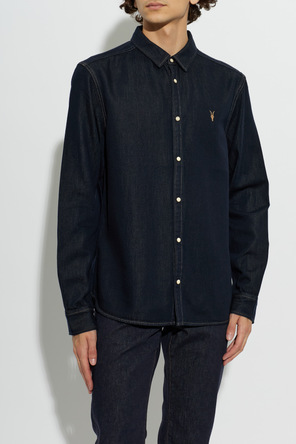 AllSaints Navy Denim Shirt ‘Gleason’ by AllSaints