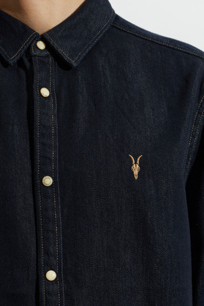 AllSaints Navy Denim Shirt ‘Gleason’ by AllSaints