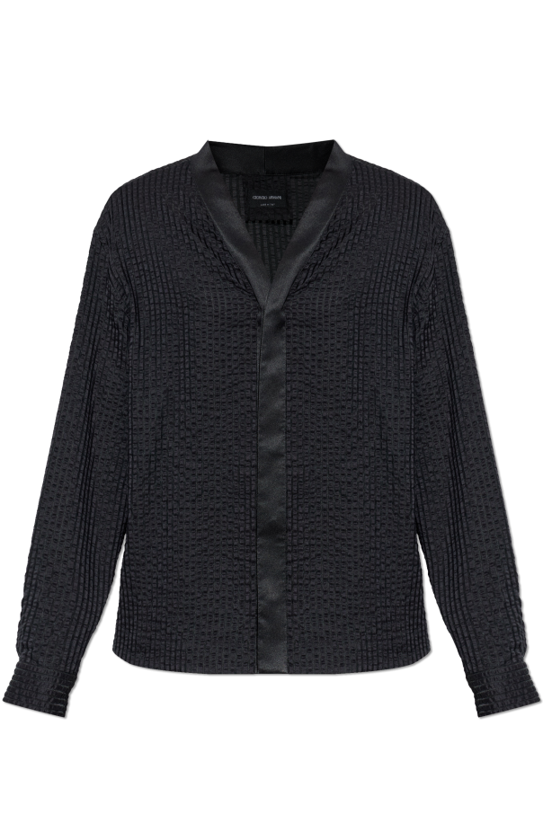 Shirt with a satin finish od Giorgio Armani