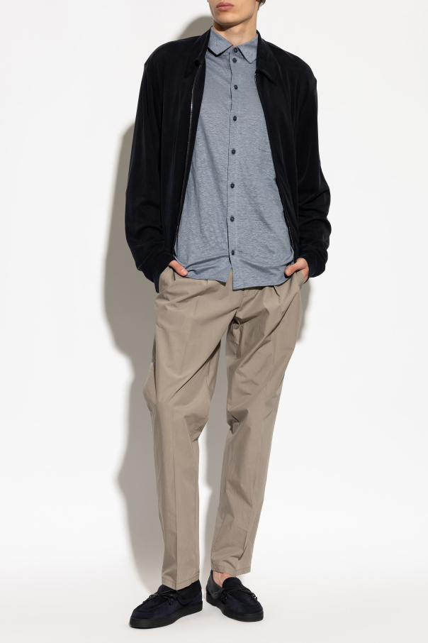 Giorgio Armani Camisa de linho com bolso