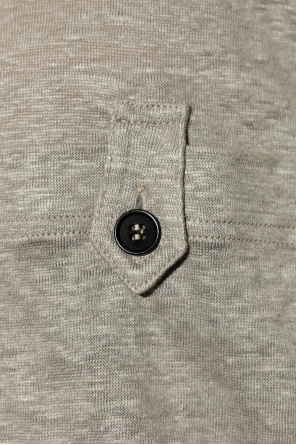 Giorgio Armani Lniana koszula z kieszenią