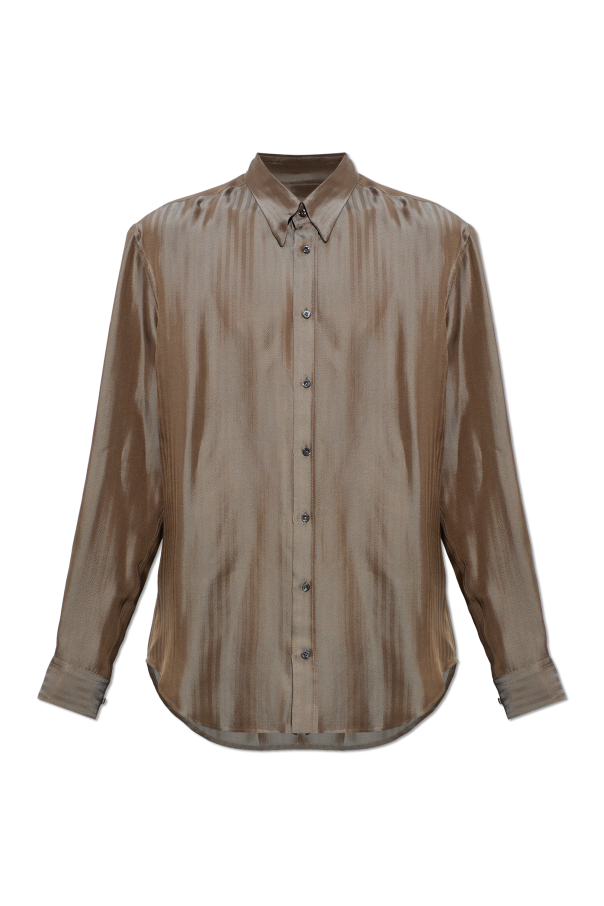 Shirt with a herringbone pattern od Giorgio Armani