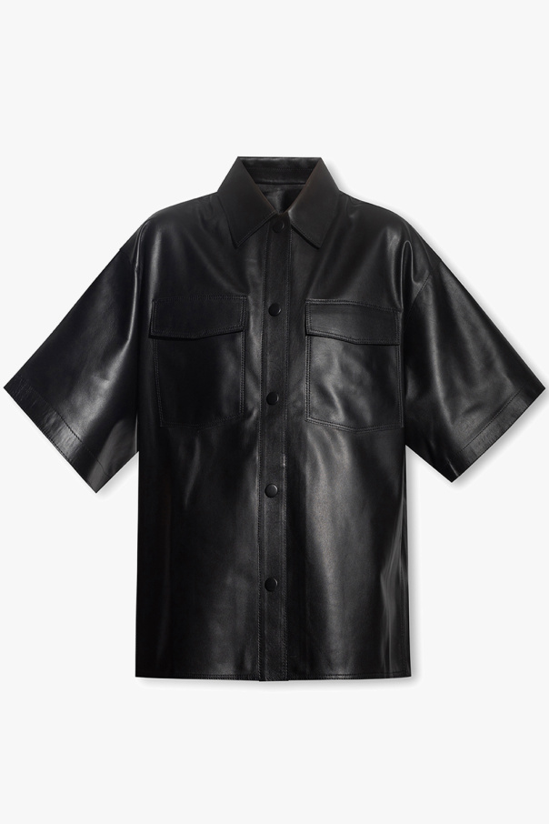 HALFBOY Oversize leather shirt