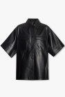HALFBOY BLACK Oversize leather shirt