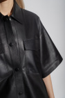 HALFBOY BLACK Oversize leather shirt