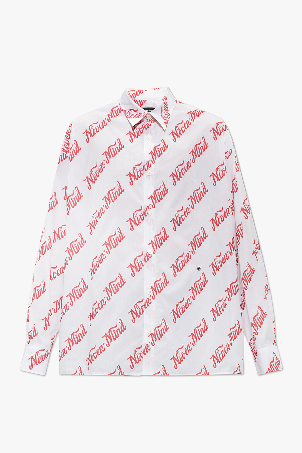 Etudes Patterned logo-embroidered shirt