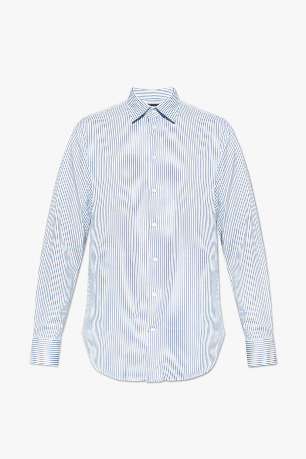 Emporio woven armani Cotton shirt with monogram