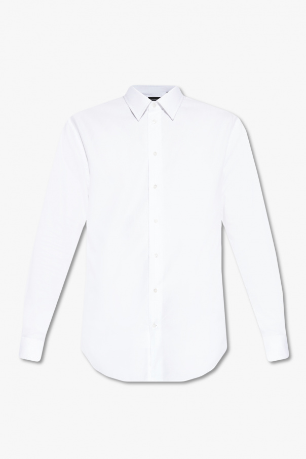 Emporio emporio armani Cotton shirt with monogram