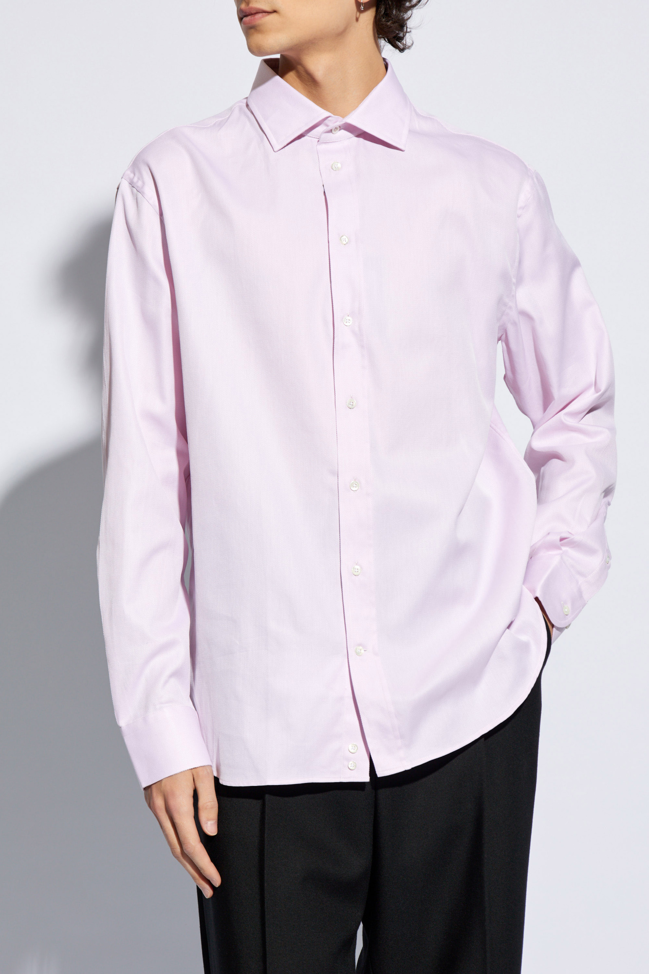 Emporio armani ar80037 Cotton shirt with monogram