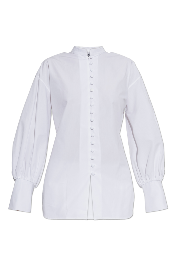 Cotton shirt with a stand-up collar od Balmain