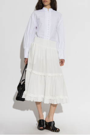 Cotton shirt with stand-up collar od Balmain