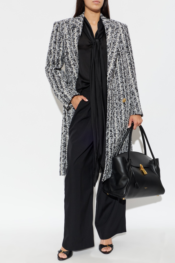 Balmain Seidenhemd mit dekorativem Schal