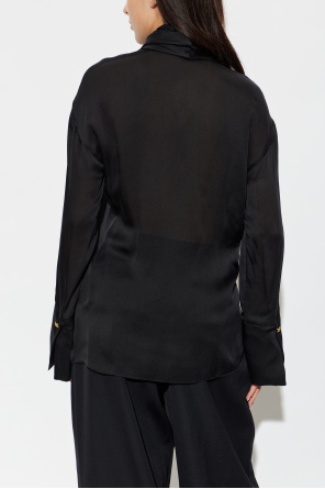 Balmain Seidenhemd mit dekorativem Schal