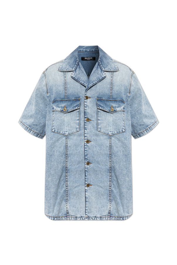 Short-sleeve denim shirt od Balmain