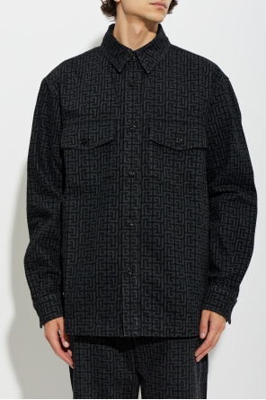 Balmain Camisa vaquera con monograma