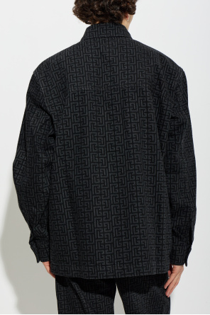 Balmain Camisa vaquera con monograma