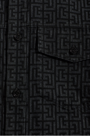 Balmain Camisa vaquera con monograma