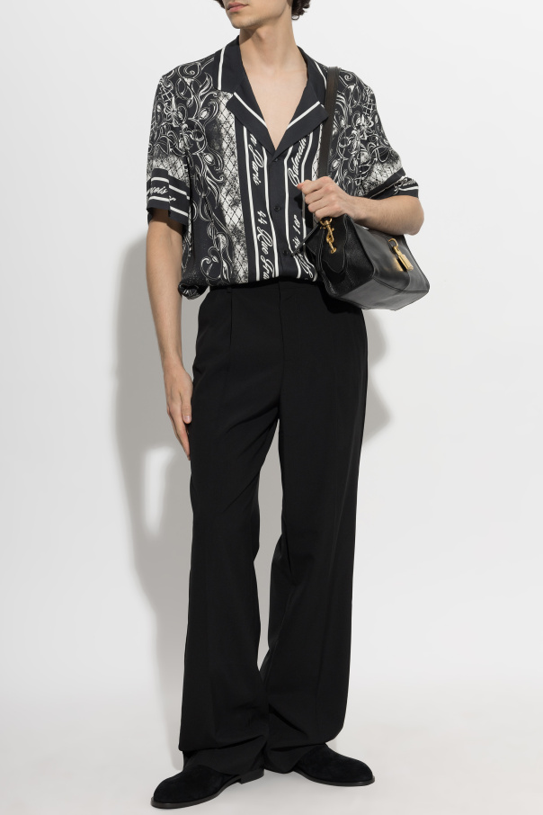 Balmain Seidenhemd mit kurzen Ärmeln