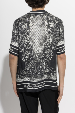 Balmain Seidenhemd mit kurzen Ärmeln