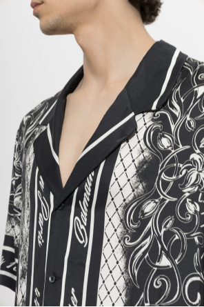 Balmain Seidenhemd mit kurzen Ärmeln
