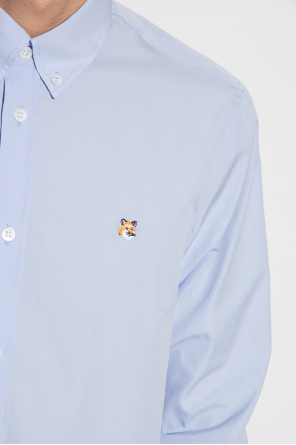 Maison Kitsuné eyelet-detail long-sleeve shirt