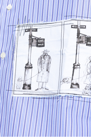 Comme des Garçons Homme Plus Koszula ze wzorem w prążki