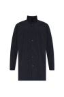 hooded zipped detailed denim jacket